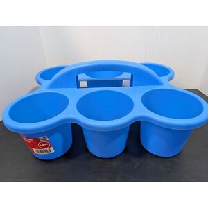 Cup / Beer / Drink Caddy w/Handle Picnics, Beach, Door Dash  &UBER Eats BLUE